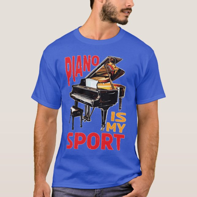 Piano är min sport present t shirt (Framsida)