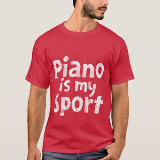 Piano är min sport retro t shirt