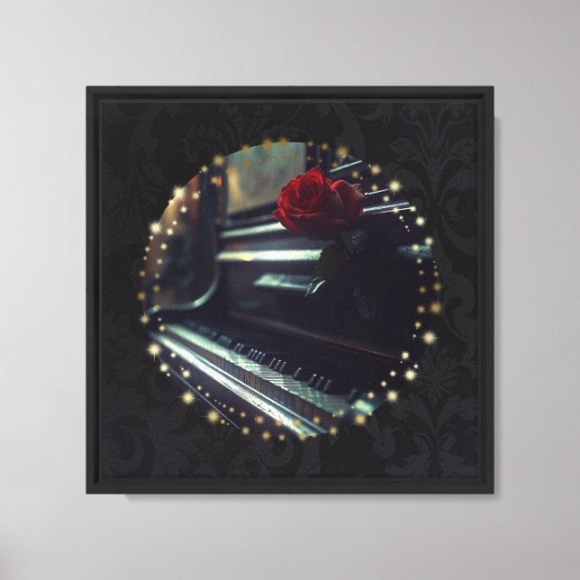 Piano - arbetsytan canvastryck (Framsida)