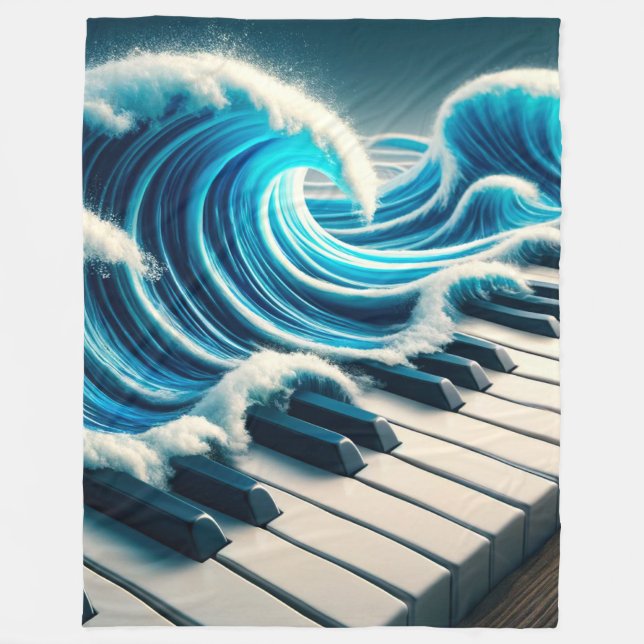 Piano Art Fleecefilt (Framsidan)