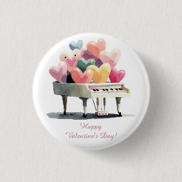 Piano av kärlekshjärtan Alla hjärtans dag Knapp