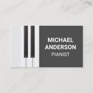 Piano Background Musician Visitkort