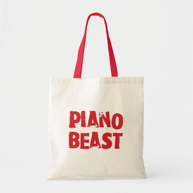 Piano Beast Totebag Tygkasse (Framsidan)