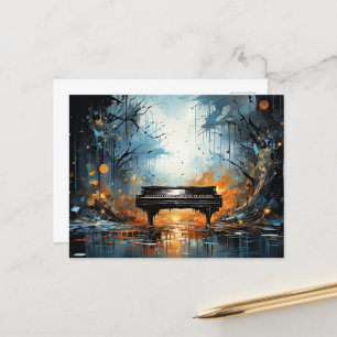 Piano Beauty, AI-genererad fantasi, Vykort