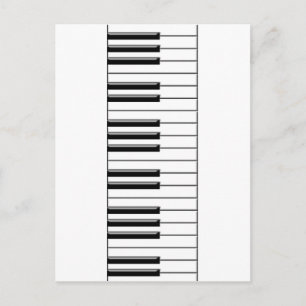 Piano Black and White Vykort