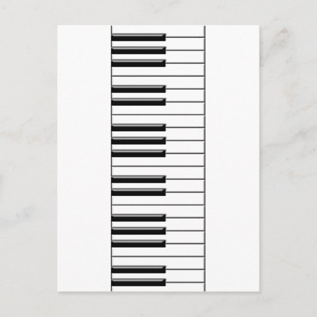 Piano Black and White Vykort (Framsida)