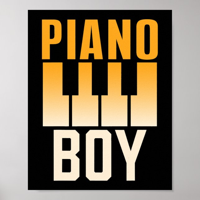 Piano Boy Instrument Player Pianist Musician Poster (Framsidan)