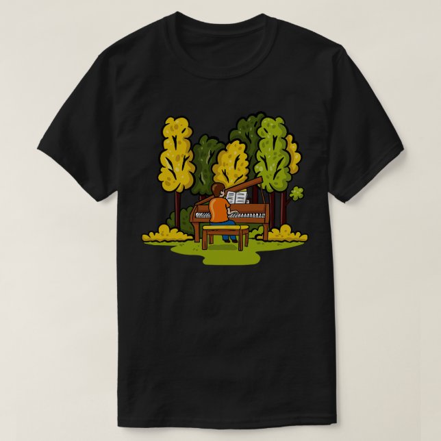 Piano Boy T Shirt (Design framsida)