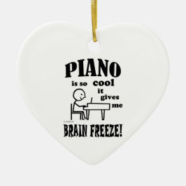 Piano, Brain Freeze Julgransprydnad Keramik
