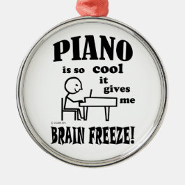 Piano, Brain Freeze Julgransprydnad Metall