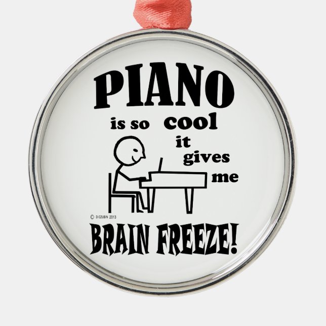 Piano, Brain Freeze Julgransprydnad Metall (Framsidan)