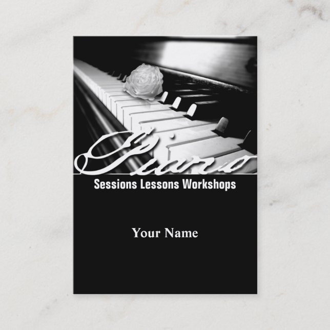 Piano - Business-, Schedule Card Visitkort (Framsida)