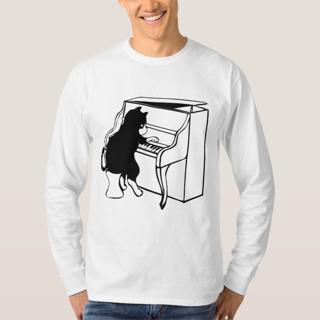 PIANO cat T-shirts & Hoodies (Framsida)
