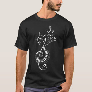 Piano Catreble Clef Älskare Musiklärare Musikalisk T Shirt