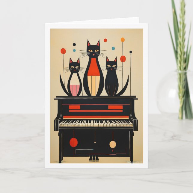 Piano Cats Kort (Framsida)