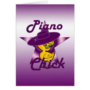 Piano Chick #9 Hälsningskort