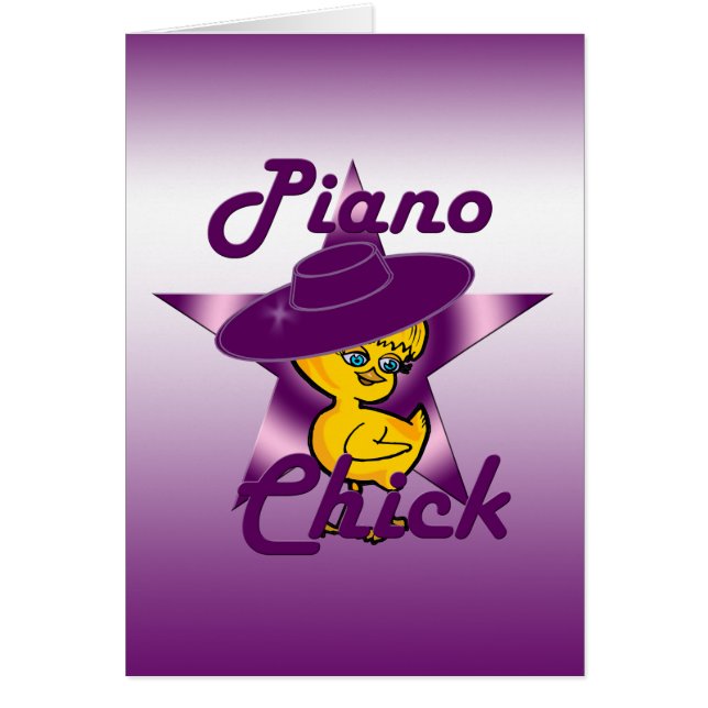 Piano Chick #9 Hälsningskort (Framsidan)