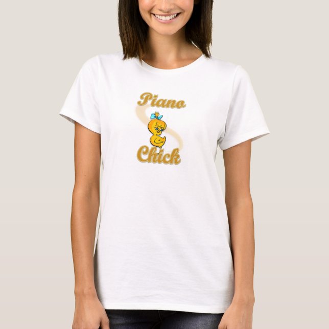 Piano Chick T-shirt (Framsida)
