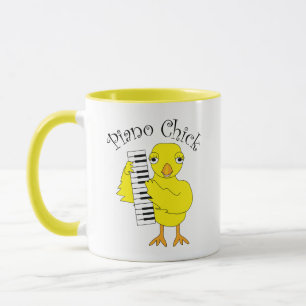 Piano Chick Text Mugg