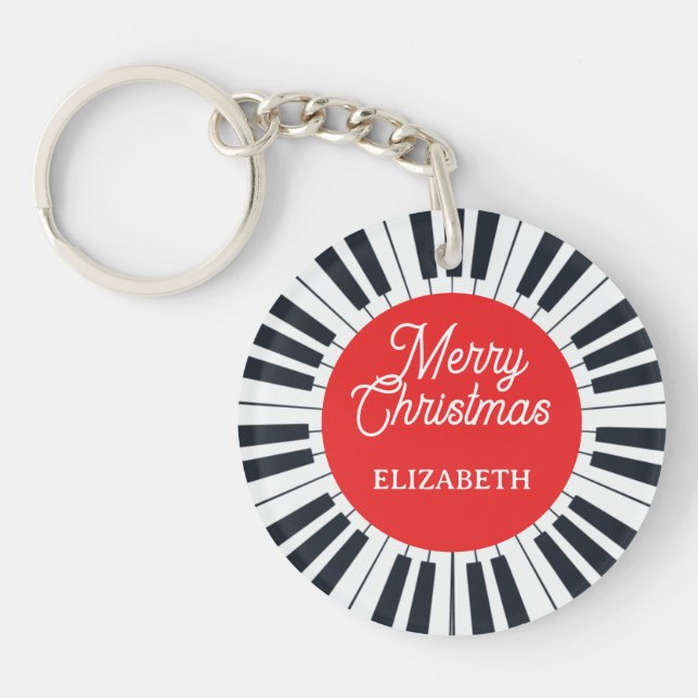 Piano Circle Nyckel God jul Pianist Musician (Framsidan)