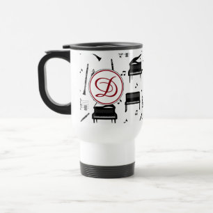 Piano Clarinet Music Script Monogram Resemugg