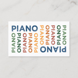 Piano Colorful Visitkort