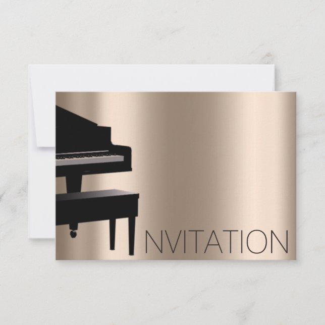 Piano Cont Festival Minimalims Vip Black Ivory Inbjudningar (Framsida)