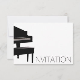 Piano Cont Festival Minimalims Vip Black White Inbjudningar