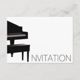 Piano Cont Festival Minimalims Vip Black White Inbjudningar