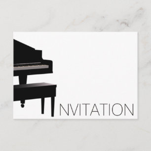 Piano Cont Festival Minimalims Vip Black White Inbjudningar