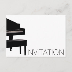 Piano Cont Festival Vip Black White Inbjudningar
