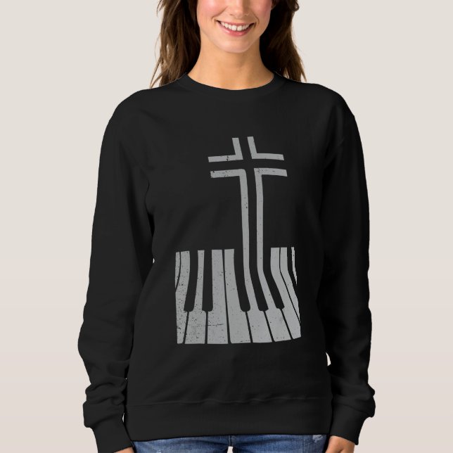 Piano Cross T Shirt (Framsida)