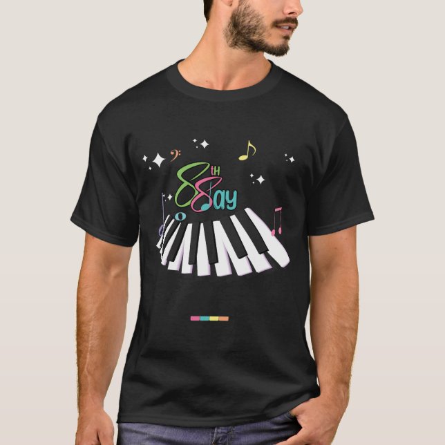 Piano Day 28 mars 2024 88 tangenter 88 dagar T Shirt (Framsida)