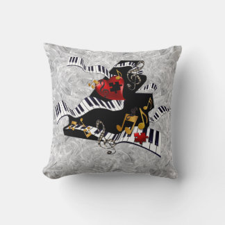 Piano Design Pillow Music Decor by Juleez Kudde