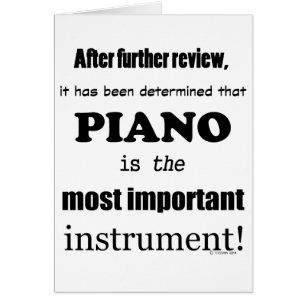 Piano - det viktigaste instrumentet hälsningskort