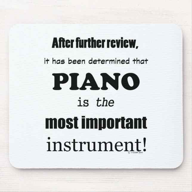 Piano - det viktigaste instrumentet musmatta (Framsidan)
