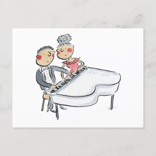 Piano Duet Vykort