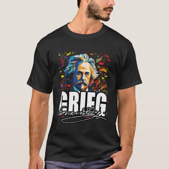 Piano Edvard Grieg T Shirt (Framsida)
