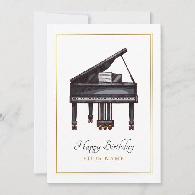 Piano elegant julkort (Framsida)
