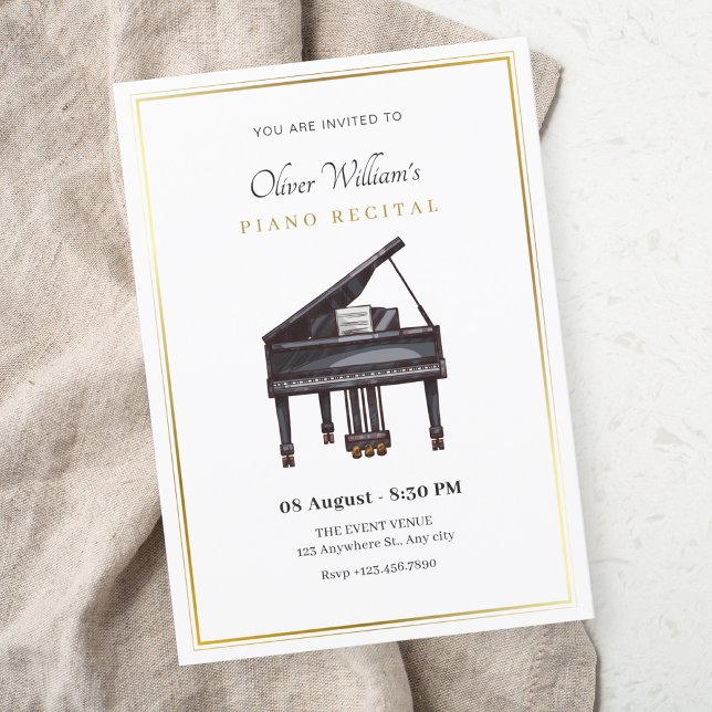 Piano-eleganten Inbjudningar (Skapare uppladdad)