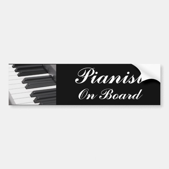 Piano- eller organtangentbordnycklar bildekal (Framsidan)