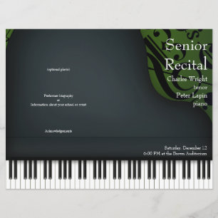 Piano eller sångrecital Grönt vikt program