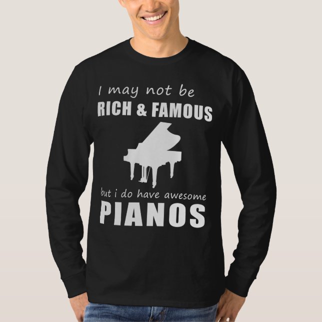 Piano Enthusiast Humous Delight T-Shirt (Framsida)