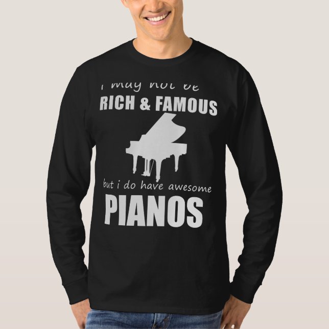 Piano Enthusiast Humous Delight T-Shirt (Framsida)