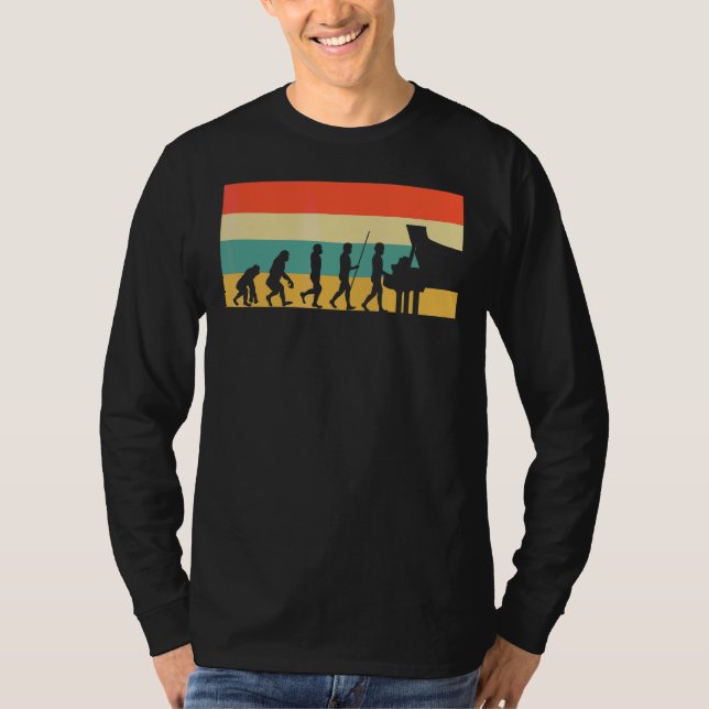 Piano Evolution Grand Piano Pianist Piano Player K T Shirt (Framsida)