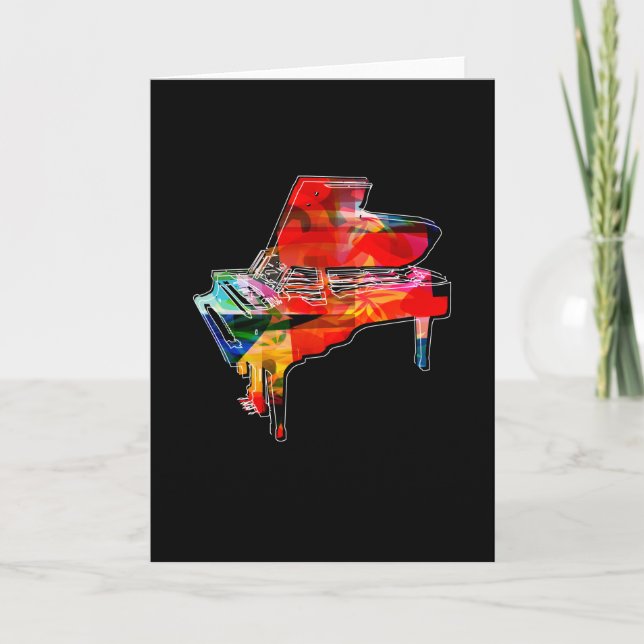 Piano Färger Piano Lakan Music Piano Kort (Framsida)