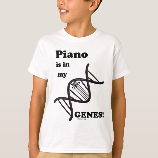 Piano finns i mina gener t-shirt (Framsida)