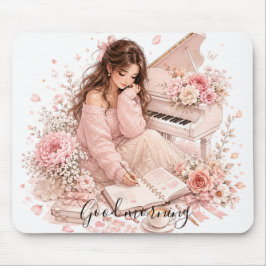 Piano Floral Musmatta för Musik