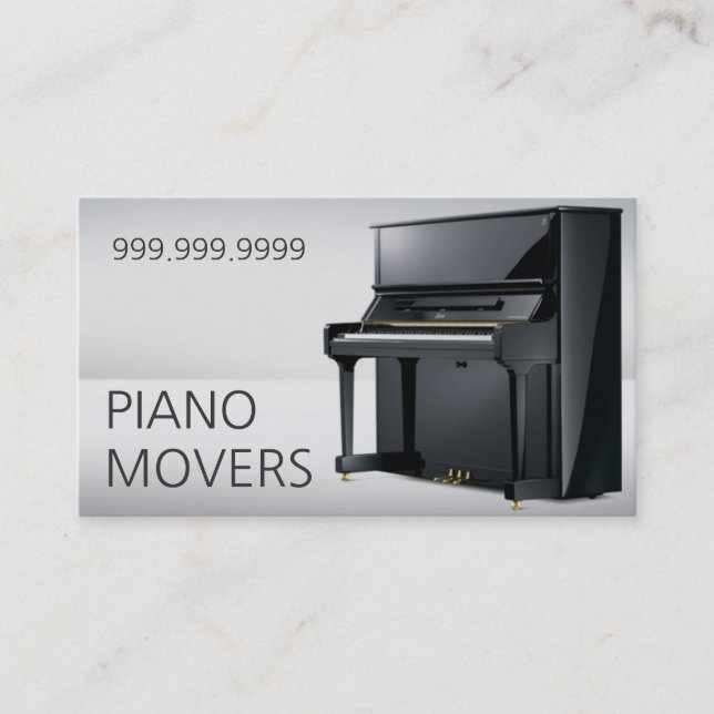 Piano Flytta Movers Visitkort (Framsida)