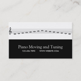 Piano Flytta och Tuning Movers Music Repair Visitkort